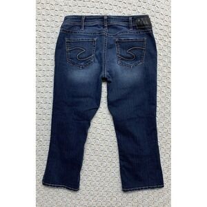 Silver Jeans Aiko Kick Flare Crop Jean Women's Size W31 L22 Blue Denim Pockets